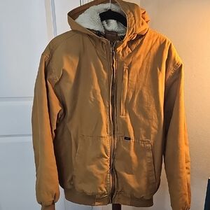 Lee Men's Brown Hooded Puffer Jacket